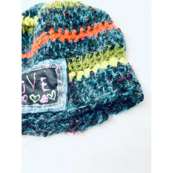 Unbranded Teal Green Yellow Wool Winter Hat Cap main image 9
